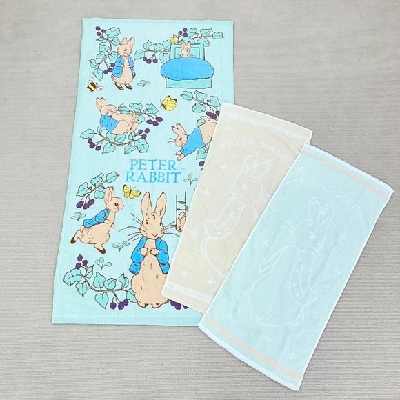 Bundle of 3 NWOT Peter Rabbits Towels-1 Bath Beach Towel+2 Oversized Hand Towels - Picture 2 of 5